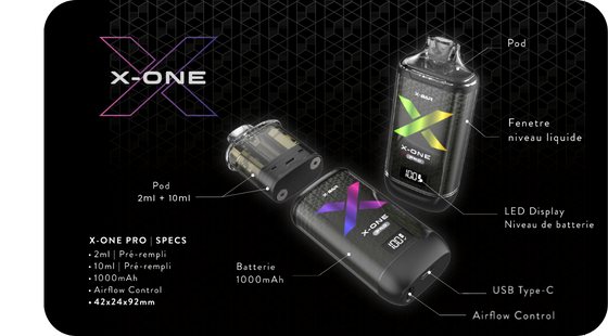 x-one pro box 1000mAh rechargeable